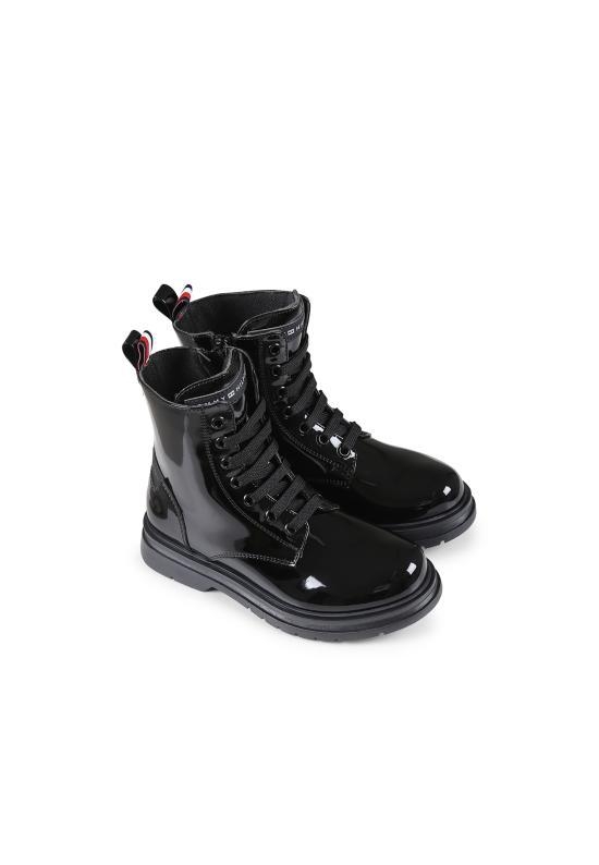 [해외배송] 24FW  키즈  타미힐피거 미들 부츠 T4A5 33588 0775999 BLACK