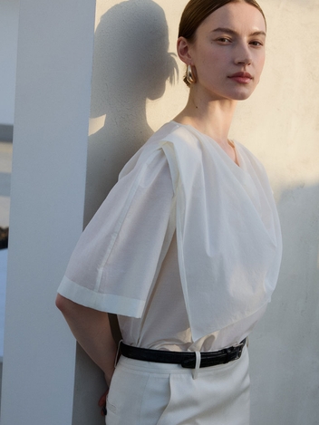 scarf Blouse - ivory