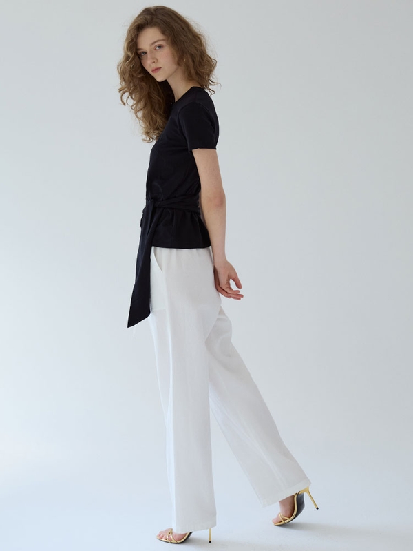 linen pintuck pants 