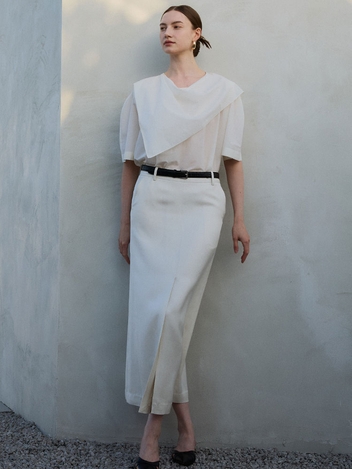 long slit skirt - Ivory