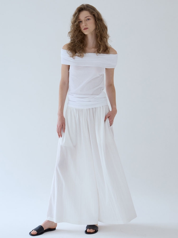 flared wide pants _ white