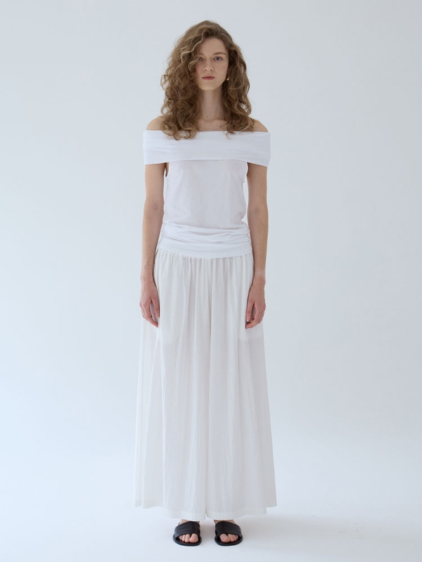 flared wide pants _ white