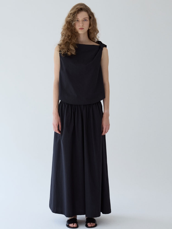 flared wide pants _ black