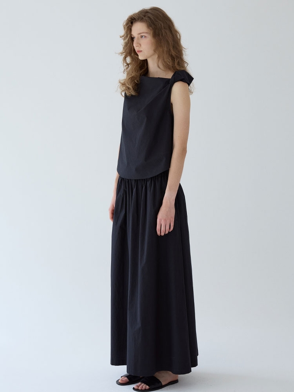 flared wide pants _ black