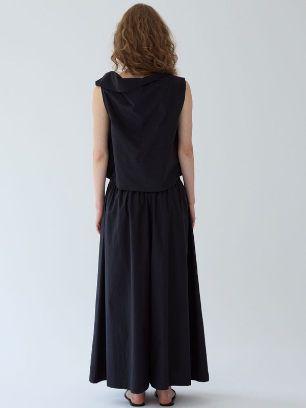 flared wide pants _ black