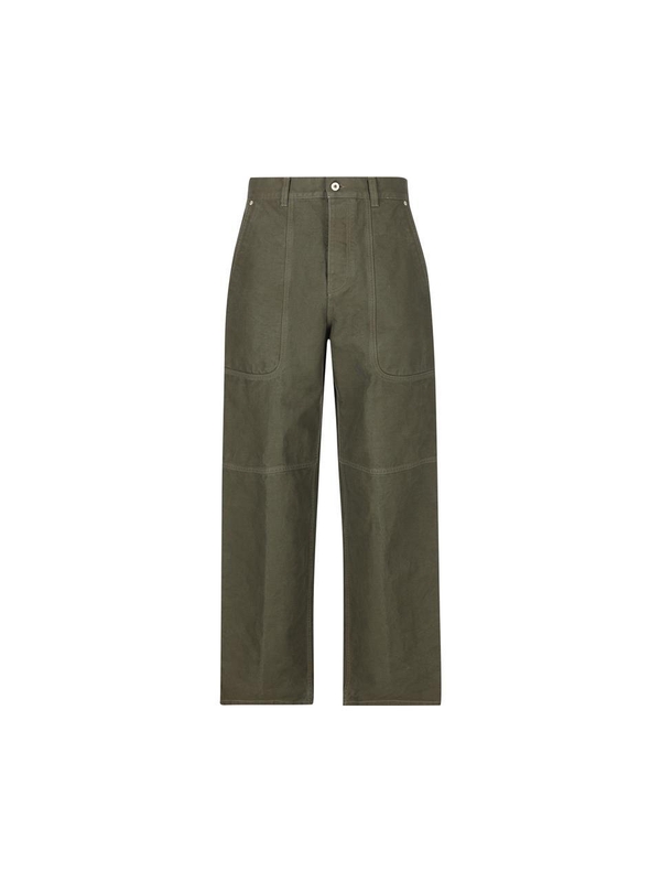 로에베 SS25 Loewe Trousers H526Y04WG64160 Khaki green