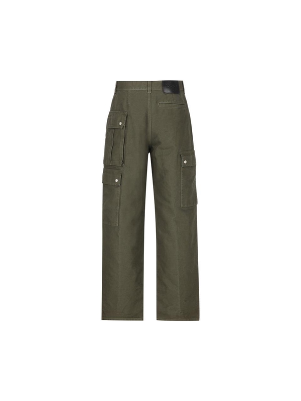 로에베 SS25 Loewe Trousers H526Y04WG64160 Khaki green