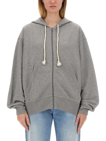 아크네 스튜디오 FW24 ZIP SWEATSHIRT. CI0175_X92 GREY