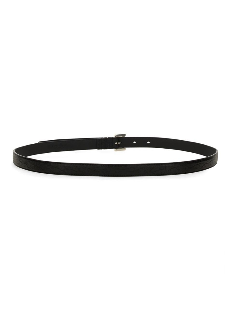 생로랑 FW24 CASSANDRE BELT THIN 612616_AAC8A1000 BLACK