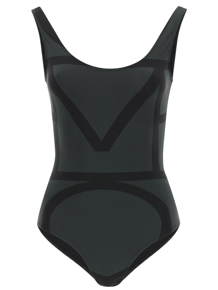 토템 SS25 one piece monogram swimsuit 213 842 795 BLACK MONOGRAM