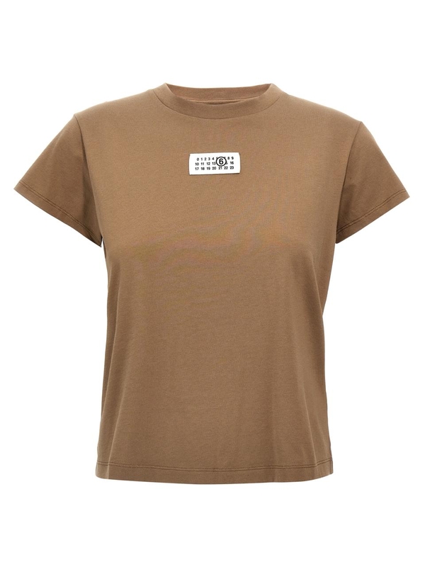 MM6 메종 마르지엘라 SS25 Logo label T-shirt S52GC0326S24312134 Brown