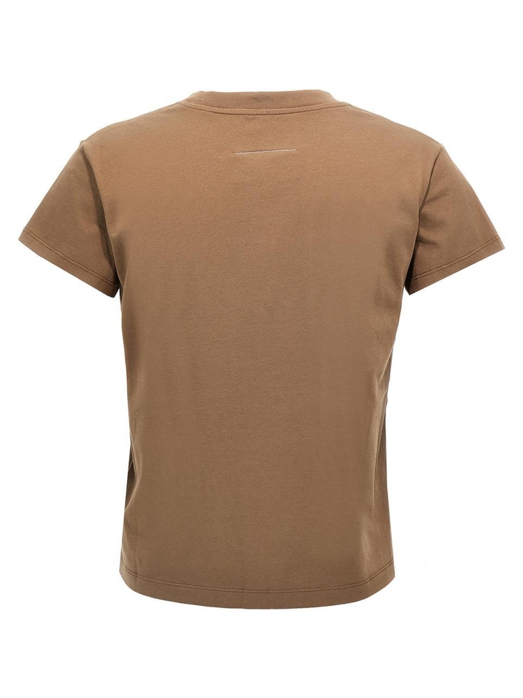 MM6 메종 마르지엘라 SS25 Logo label T-shirt S52GC0326S24312134 Brown