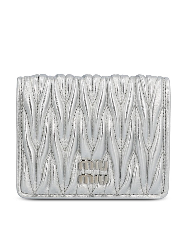 미우미우 SS25 Miu Miu Wallets Silver 5MV204AFPPF0118 Silver