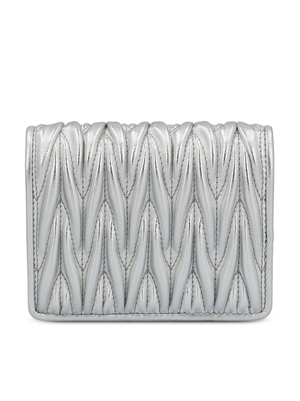 미우미우 SS25 Miu Miu Wallets Silver 5MV204AFPPF0118 Silver