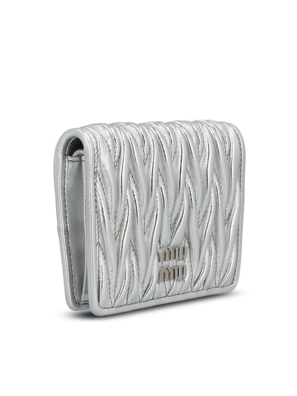 미우미우 SS25 Miu Miu Wallets Silver 5MV204AFPPF0118 Silver