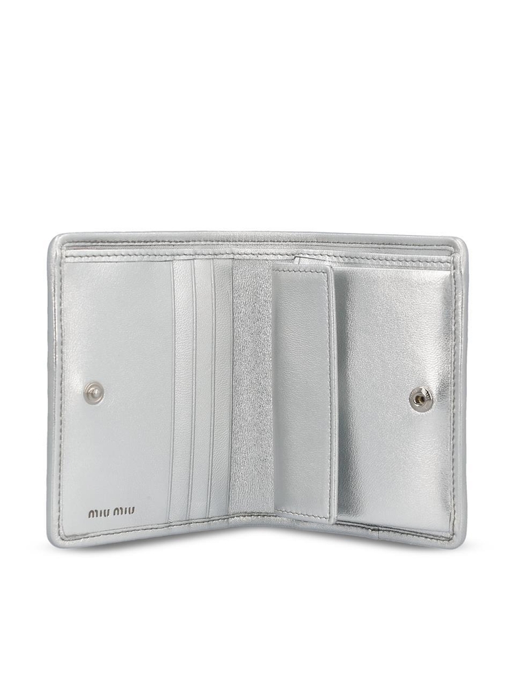 미우미우 SS25 Miu Miu Wallets Silver 5MV204AFPPF0118 Silver