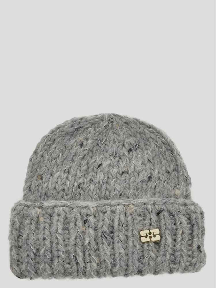 가니 FW24 Ganni hat in wool A6239921 Palomamelange