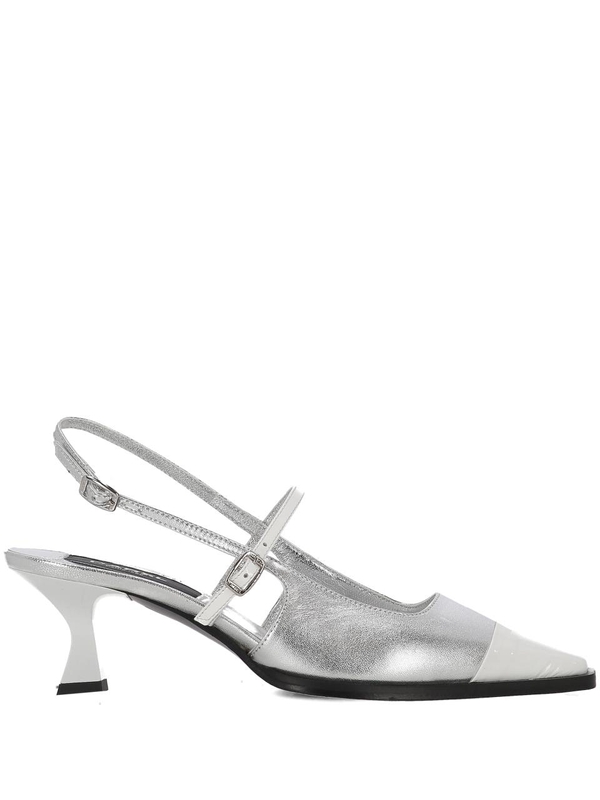 카렐 파리스 SS25 CAREL Sandals CECILE05 SILVER CALF/WHITE PATENT