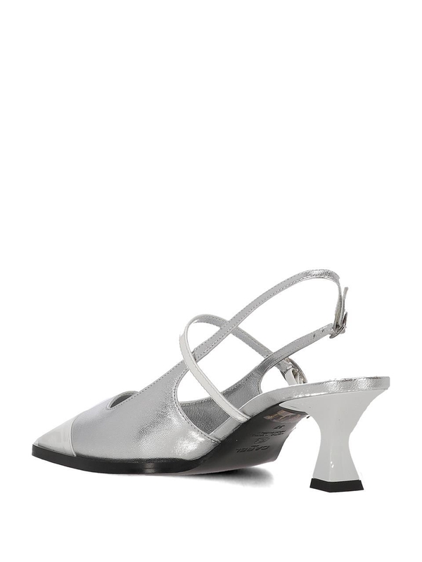 카렐 파리스 SS25 CAREL Sandals CECILE05 SILVER CALF/WHITE PATENT