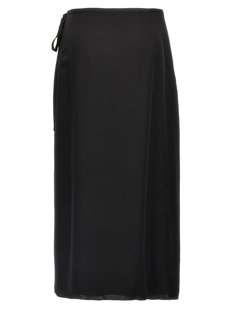 띠어리 SS25 CL Tie Wrap skirt O1102303001 Black  