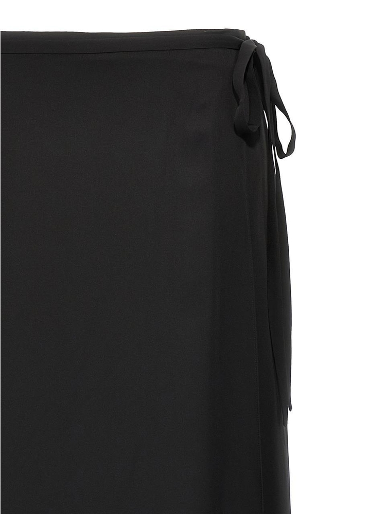 띠어리 SS25 CL Tie Wrap skirt O1102303001 Black  