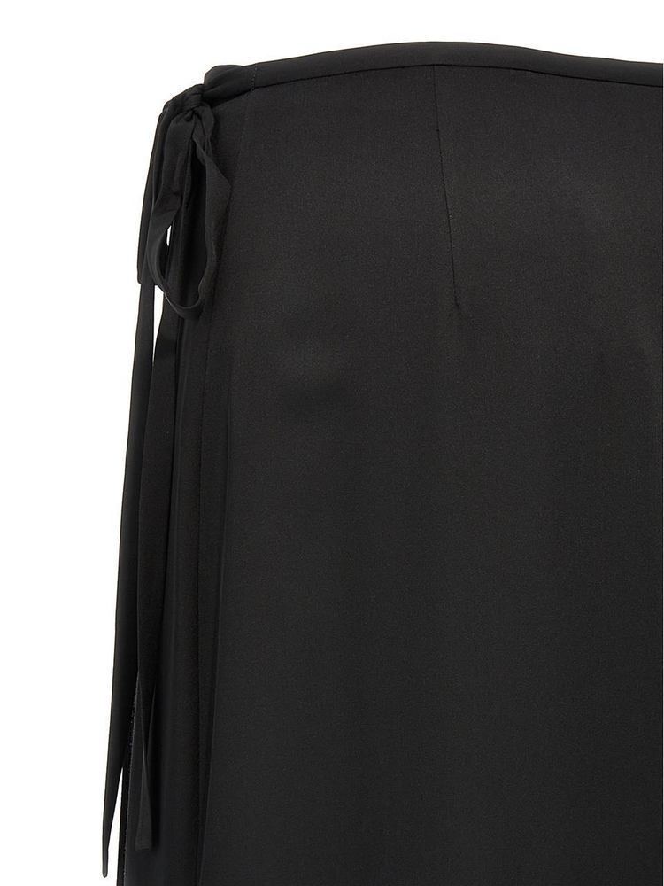 띠어리 SS25 CL Tie Wrap skirt O1102303001 Black  