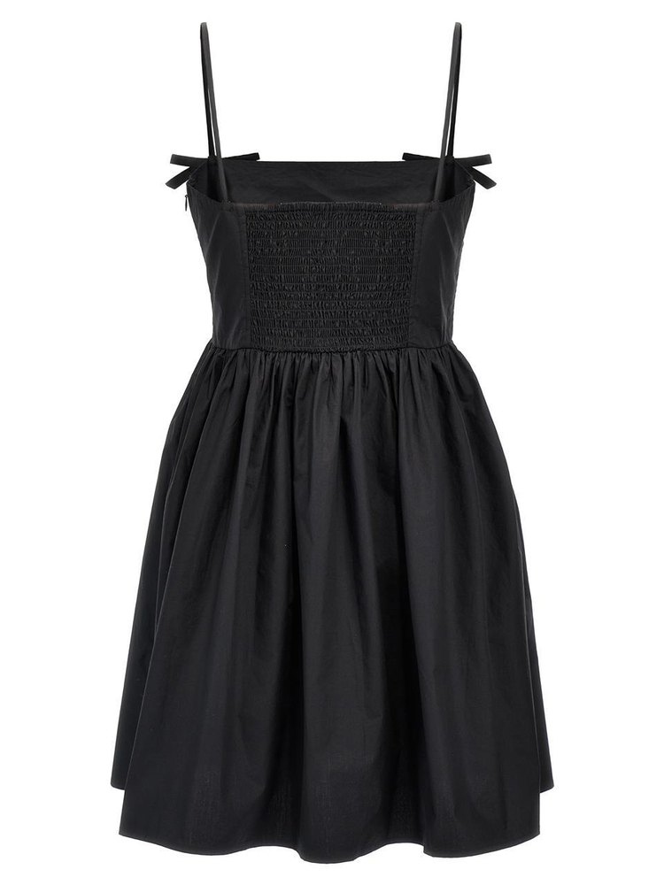 가니 SS25 Bow dress W0194099 Black  