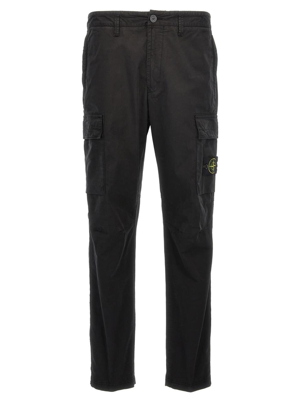 스톤아일랜드 SS25 Logo patch cargo pants K1S153100304S0004V0129 Black  