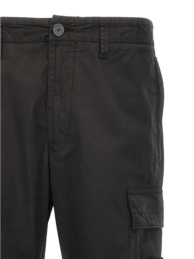 스톤아일랜드 SS25 Logo patch cargo pants K1S153100304S0004V0129 Black  