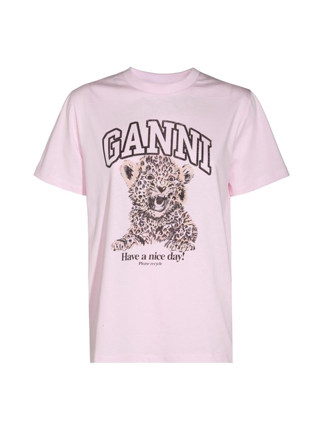 가니 SS25 GANNI T-shirts and Polos T4161868 Chalk Pink