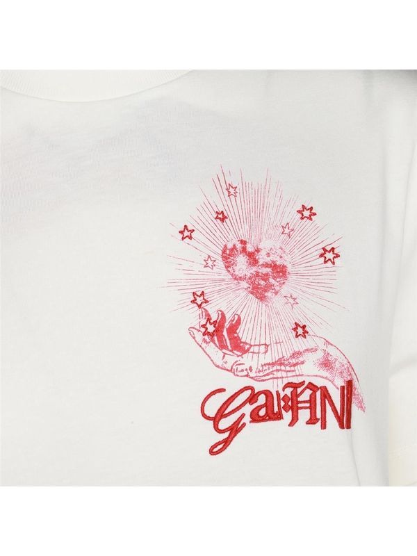 가니 SS25 GANNI T-shirts and Polos T4063135 Egret