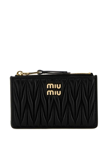 미우미우 SS25 MIU MIU PORTAFOGLI 5MB06MAFPP F0002 Black