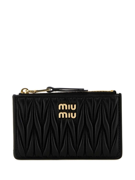 미우미우 SS25 MIU MIU PORTAFOGLI 5MB06MAFPP F0002 Black