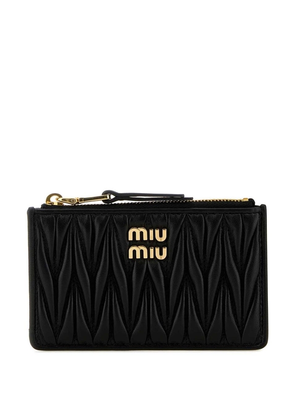 미우미우 SS25 MIU MIU PORTAFOGLI 5MB06MAFPP F0002 Black