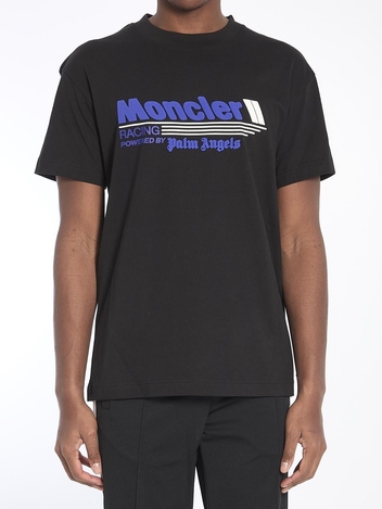 몽클레르 X 팜엔젤스 FW24 Racing logo t-shirt 8C0003_89AKK_999 BLACK