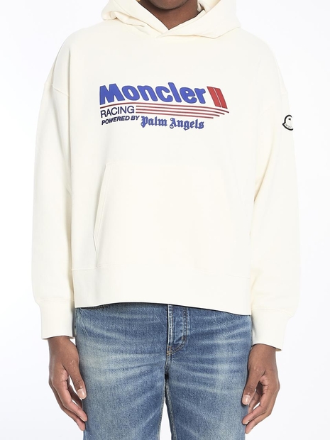 몽클레르 X 팜엔젤스 FW24 Racing logo sweatshirt 8G00011_899V4_031 WHITE