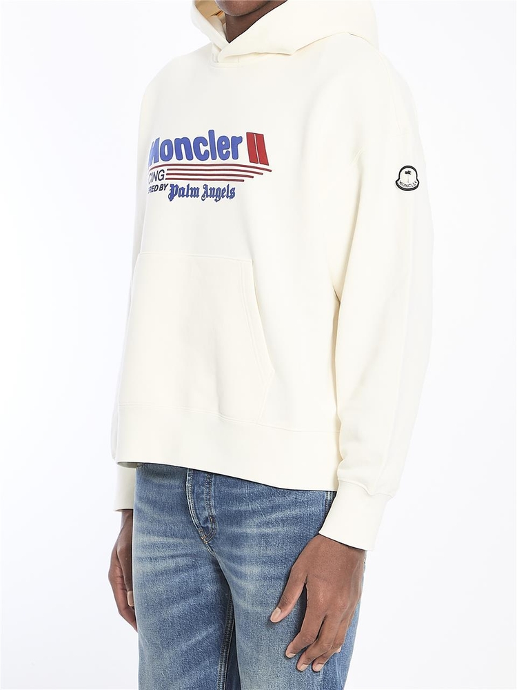 몽클레르 X 팜엔젤스 FW24 Racing logo sweatshirt 8G00011_899V4_031 WHITE