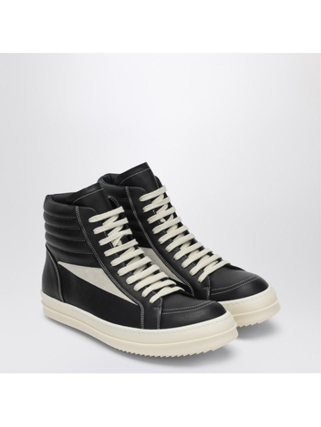 릭오웬스 SS25 Rick Owens High Vintage black/white leather Sneaker RU01E5896LCOLVS Black