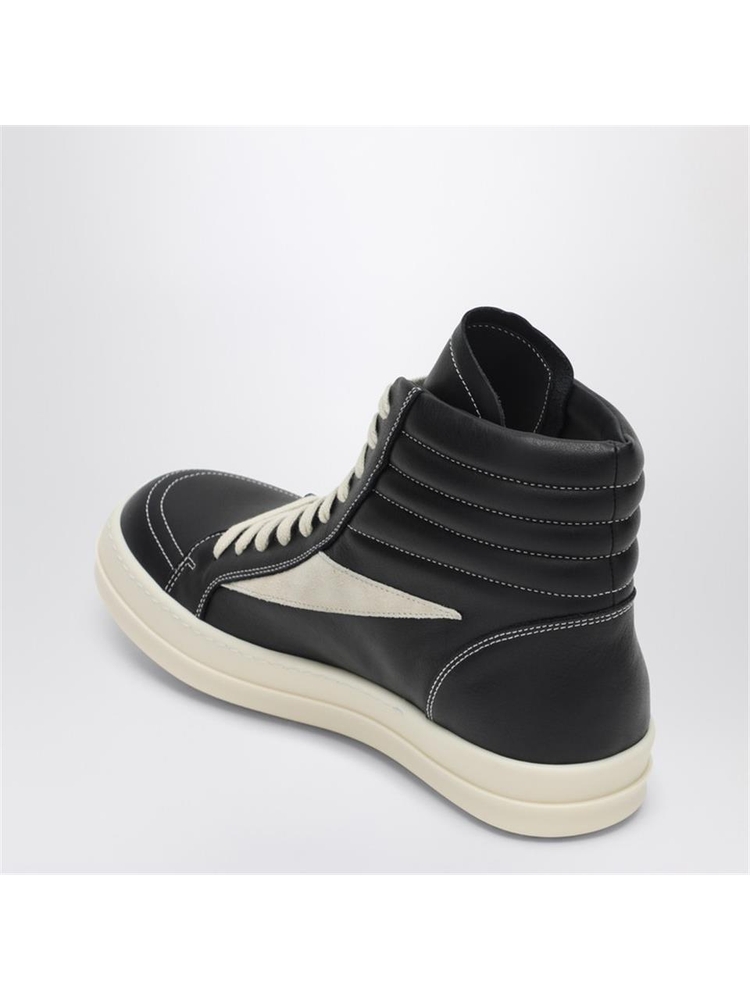 릭오웬스 SS25 Rick Owens High Vintage black/white leather Sneaker RU01E5896LCOLVS Black