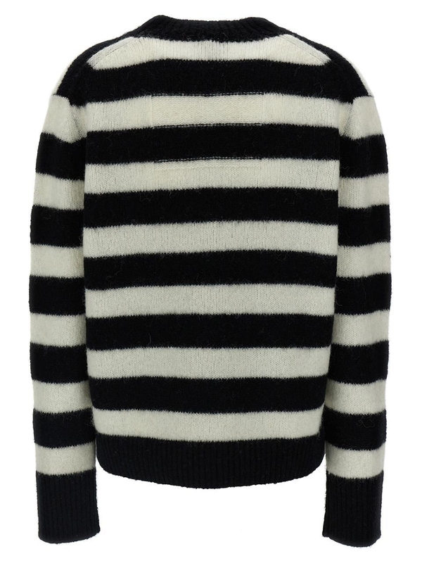 마크제이콥스 FW24 Striped sweater 2F4RTP061K07005 White/Black