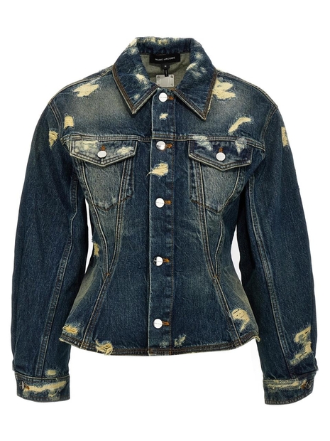 마크제이콥스 FW24 The Rip And Repair Fluted Denim Jacket jacket 2F4RJC002D15491 Blue