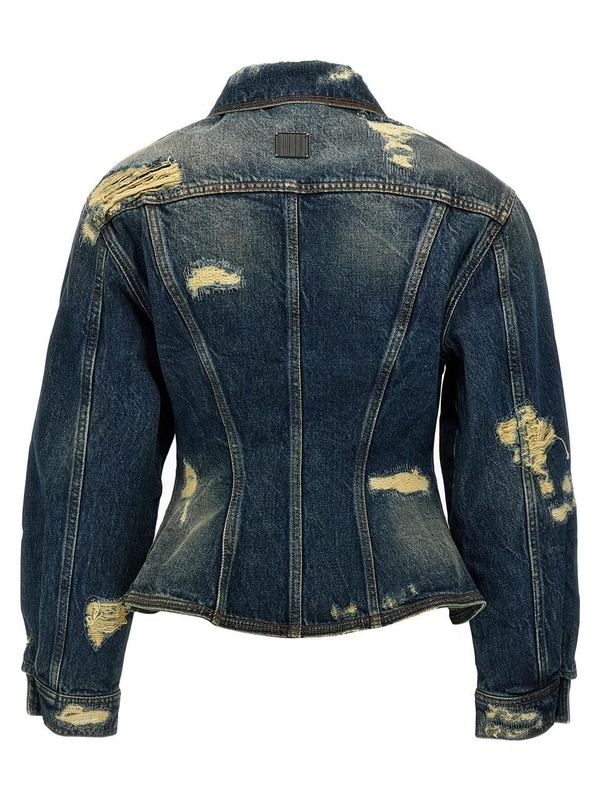 마크제이콥스 FW24 The Rip And Repair Fluted Denim Jacket jacket 2F4RJC002D15491 Blue