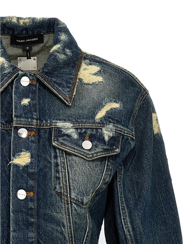 마크제이콥스 FW24 The Rip And Repair Fluted Denim Jacket jacket 2F4RJC002D15491 Blue