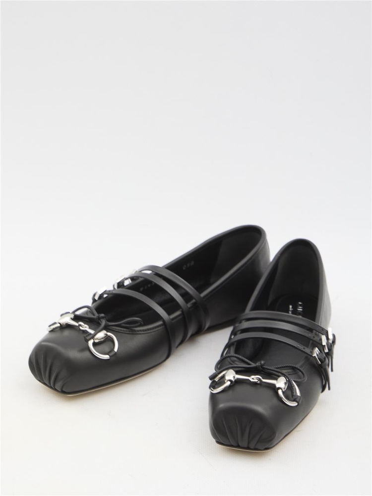 구찌 SS25 Horsebit ballet flats 814318_AAEA4_1000 BLACK