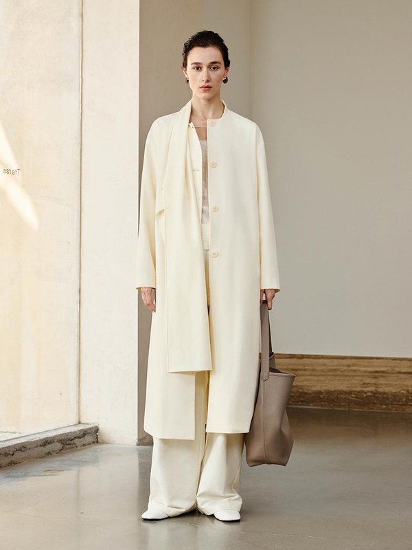 YY_Gentle scarf trench coat