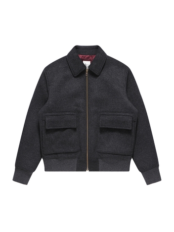 Wool Blouson_Charcoal