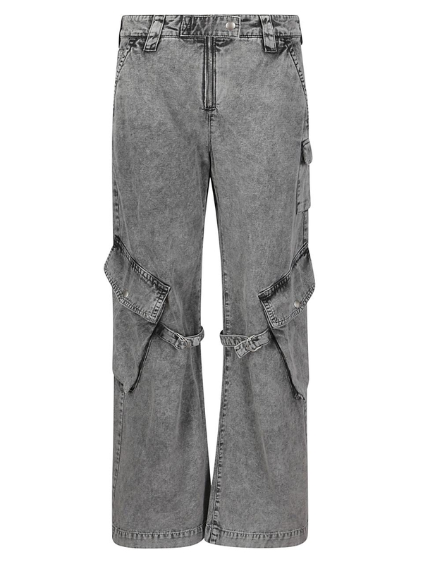 아크네 스튜디오 SS25 ACNE STUDIOS TROUSERS AK0871 DBH WASHED ANTHRACITE