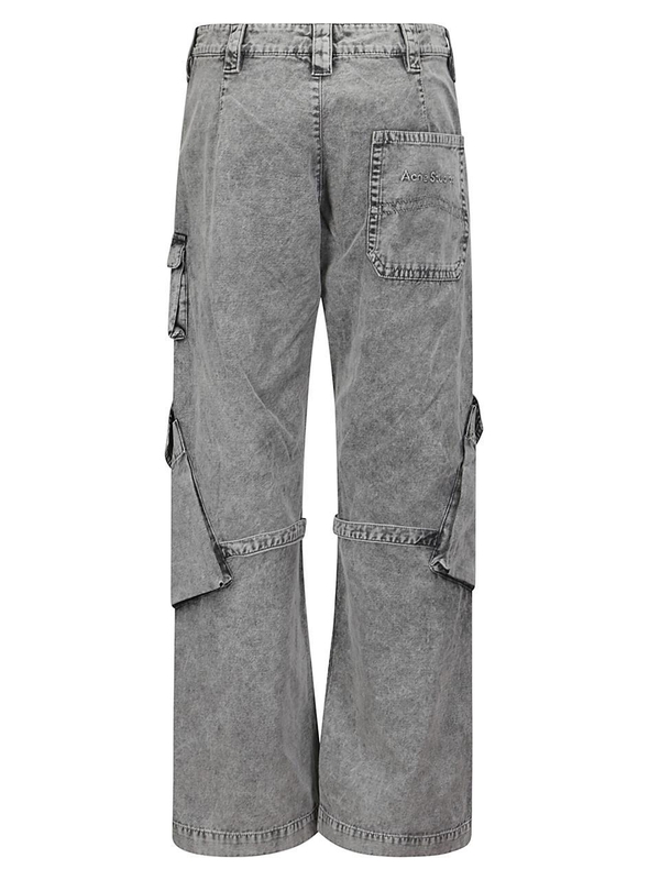 아크네 스튜디오 SS25 ACNE STUDIOS TROUSERS AK0871 DBH WASHED ANTHRACITE