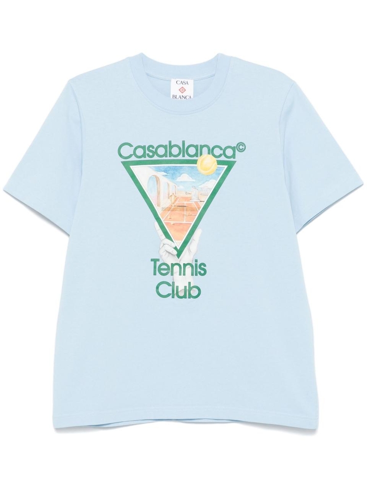 카사블랑카 SS25 Casablanca T-shirts and Polos Clear Blue UMPS25JTS00109 Clear Blue