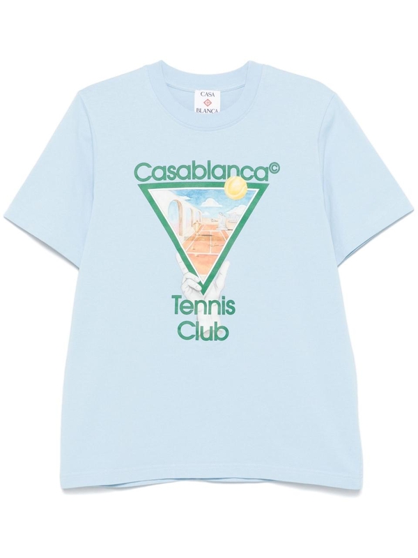 카사블랑카 SS25 Casablanca T-shirts and Polos Clear Blue UMPS25JTS00109 Clear Blue